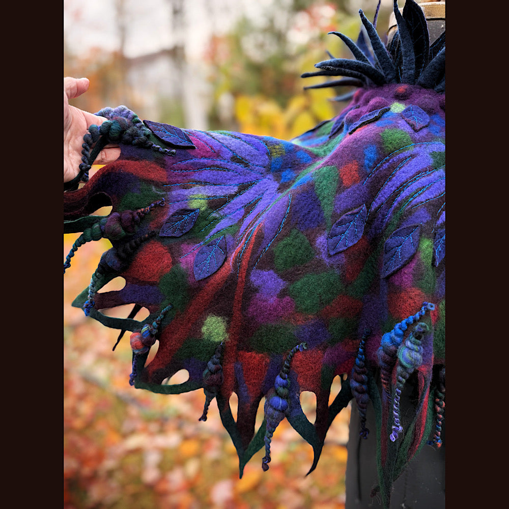 Handmade wool Felted Capelet