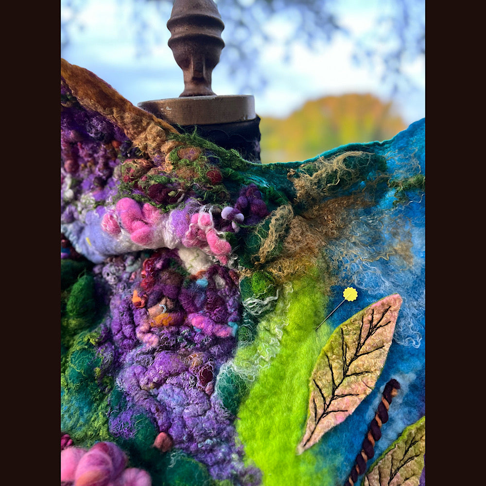 Felted Shawl 74”X 27”