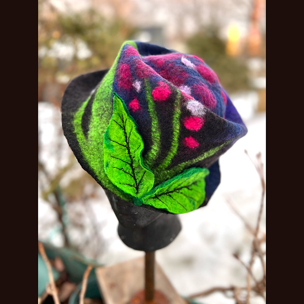 Mini Felted top hat small medium