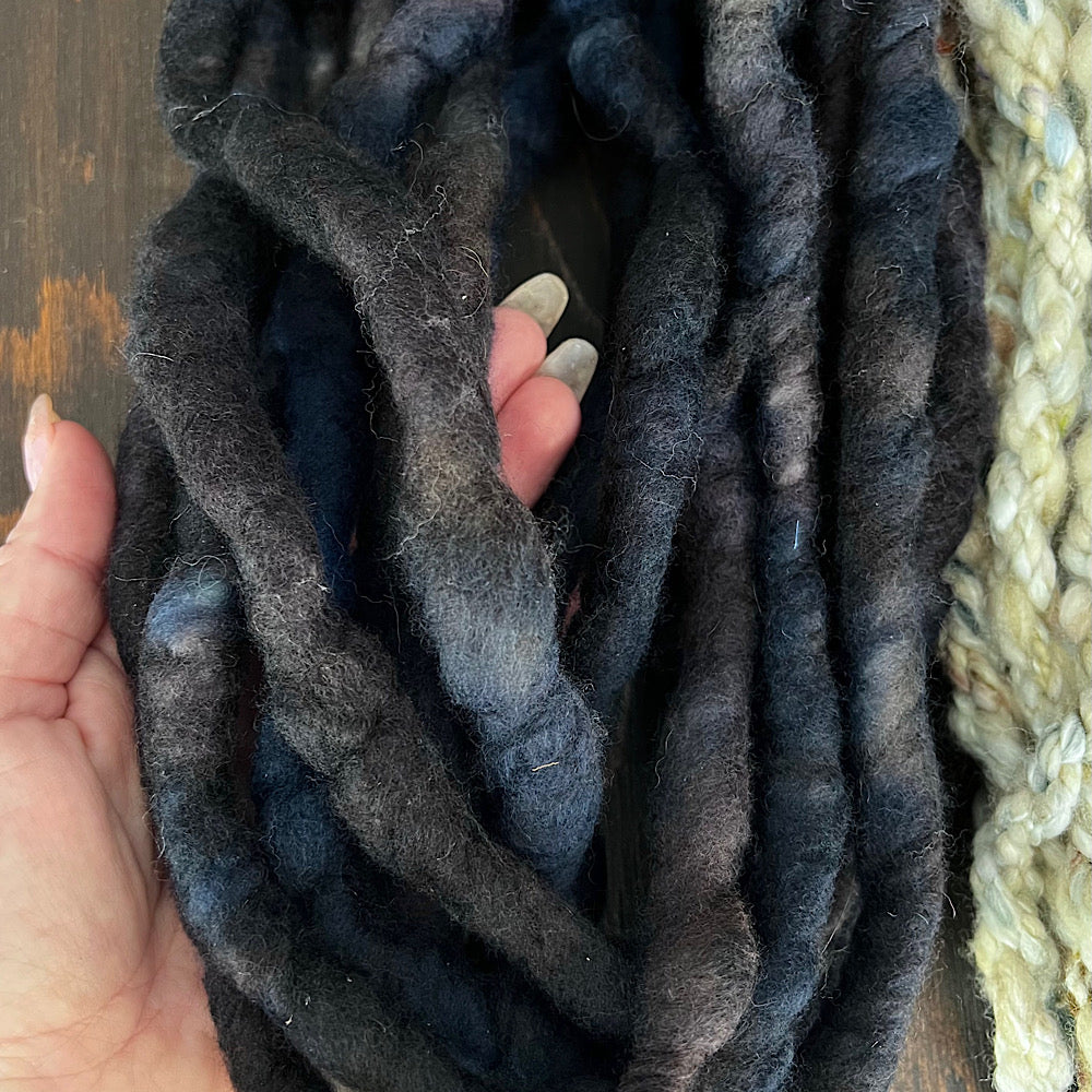 Large lot of art yarn for weaving  13.4 oz