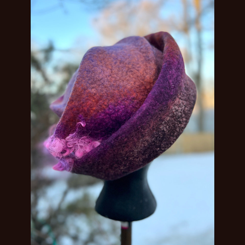 Felted top hat 23” 1/2 medium
