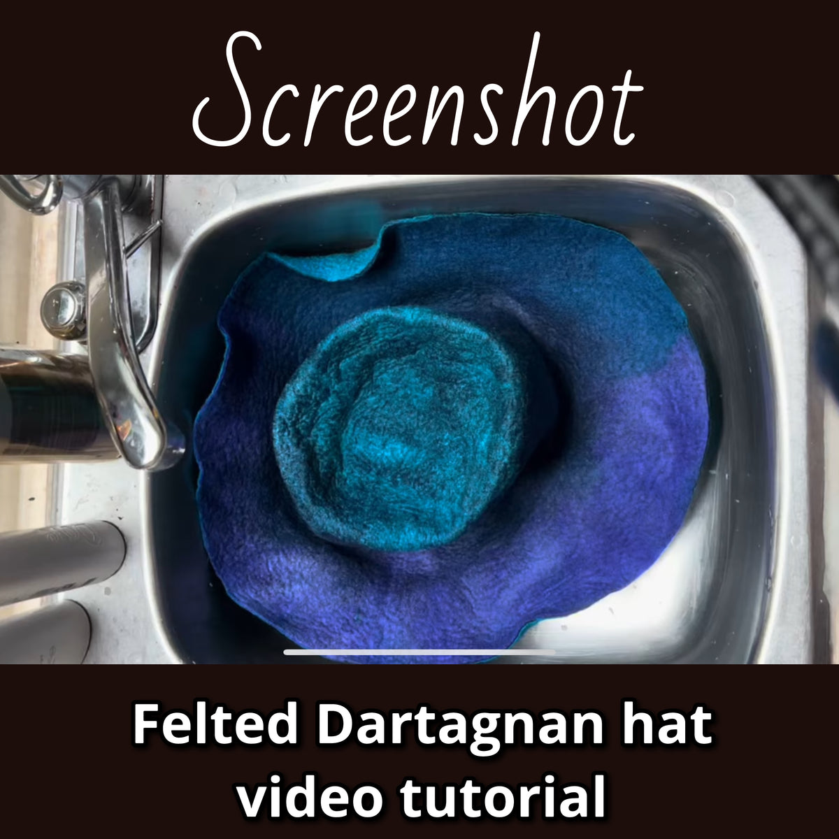 How to felt a Dartagnan hat (large brim) video tutorial 2h50