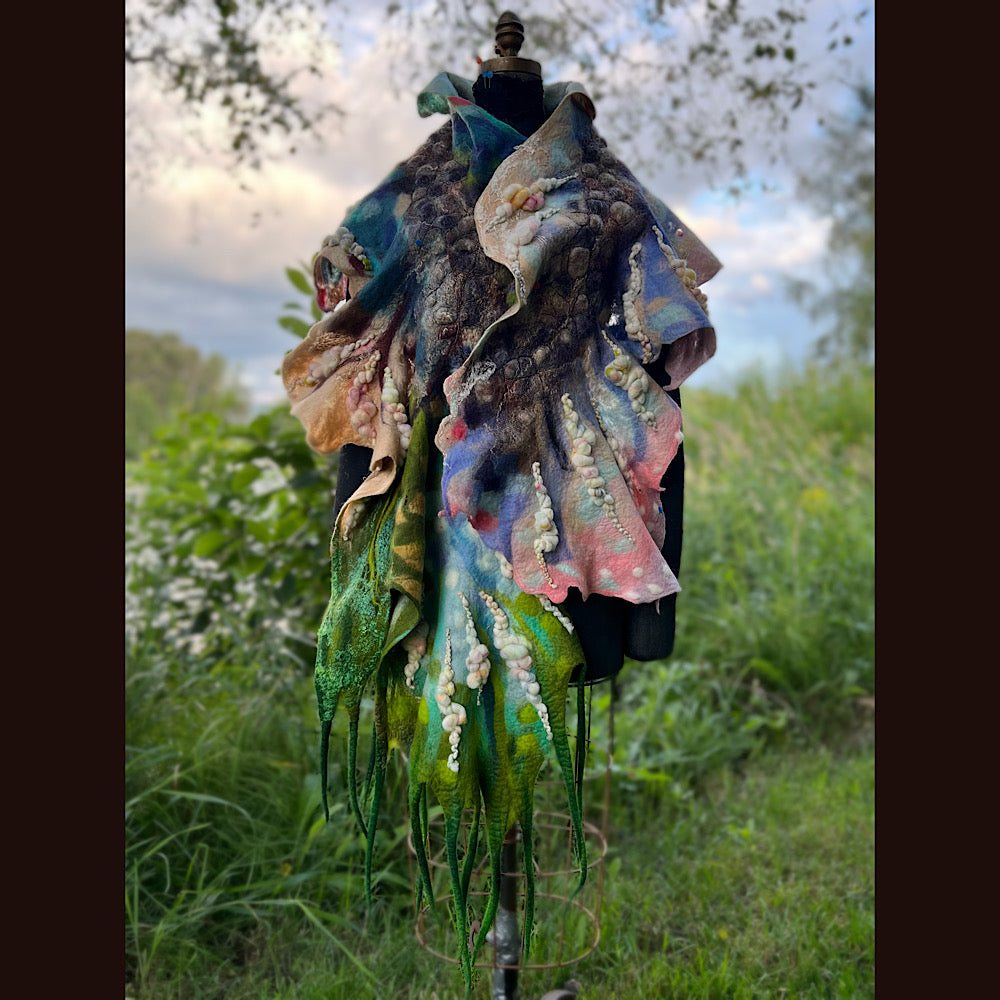 Felted Shawl 90” X 17”