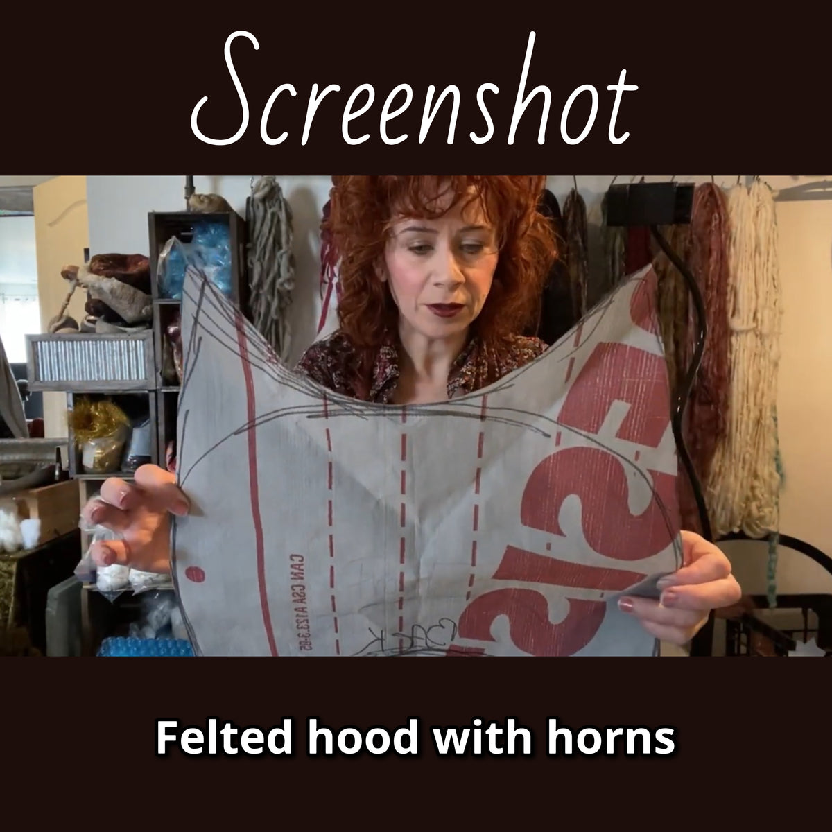 How to felt a hood with horns video tutorial