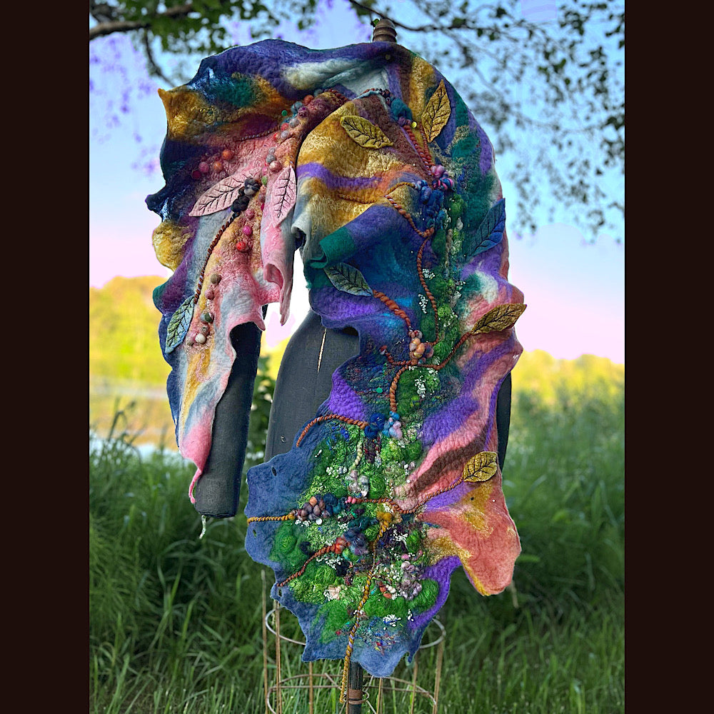 Felted Shawl 70” X 23”