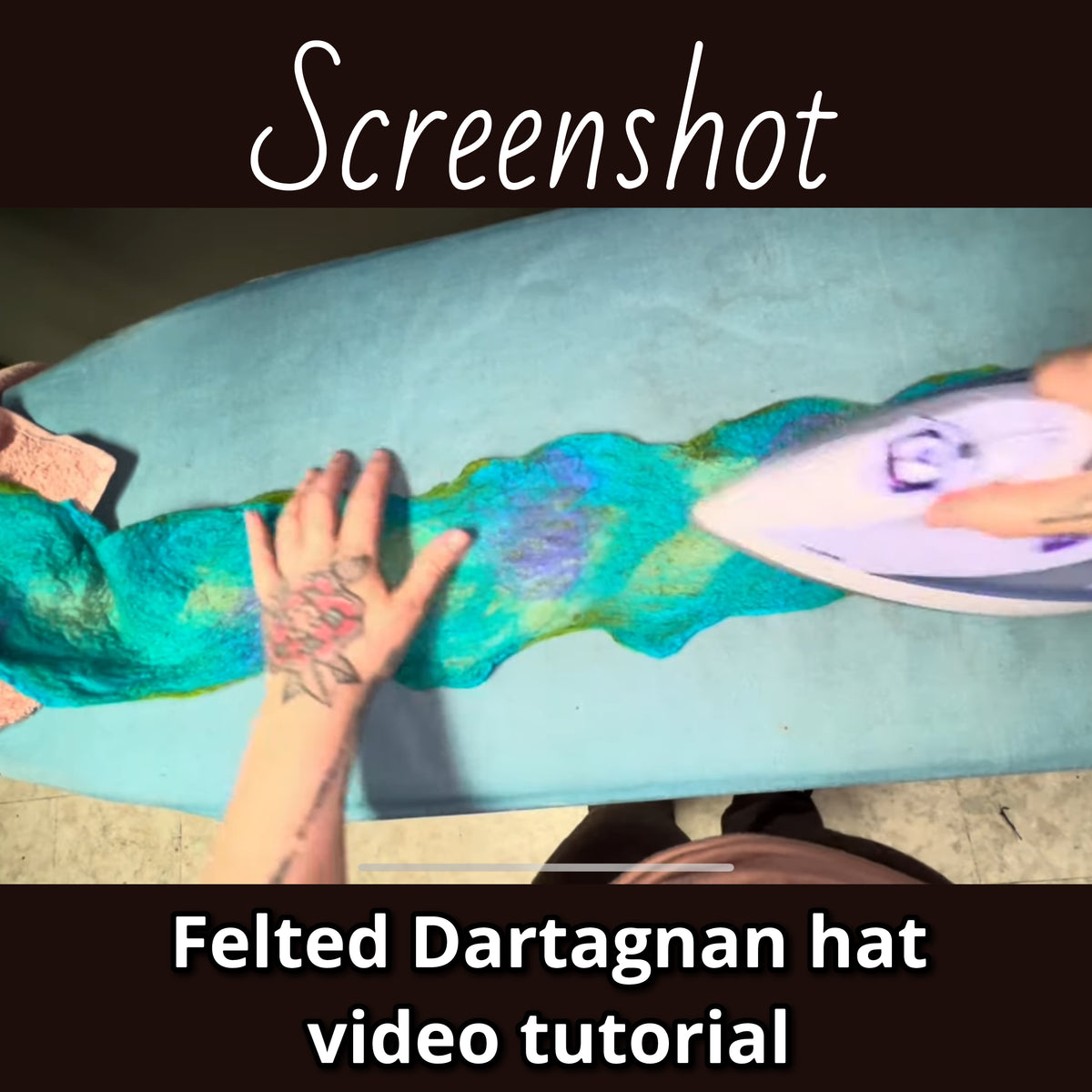 How to felt a Dartagnan hat (large brim) video tutorial 2h50