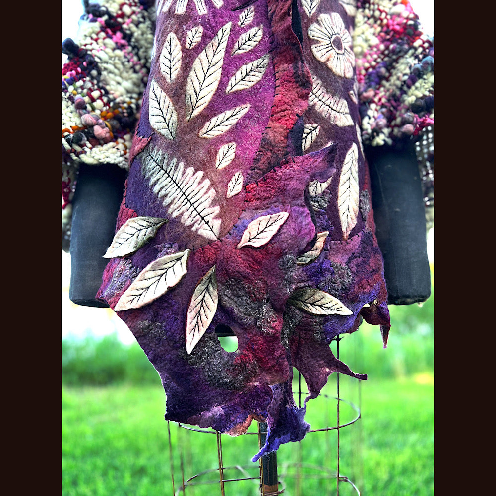 Felted adorned coat Size M-L