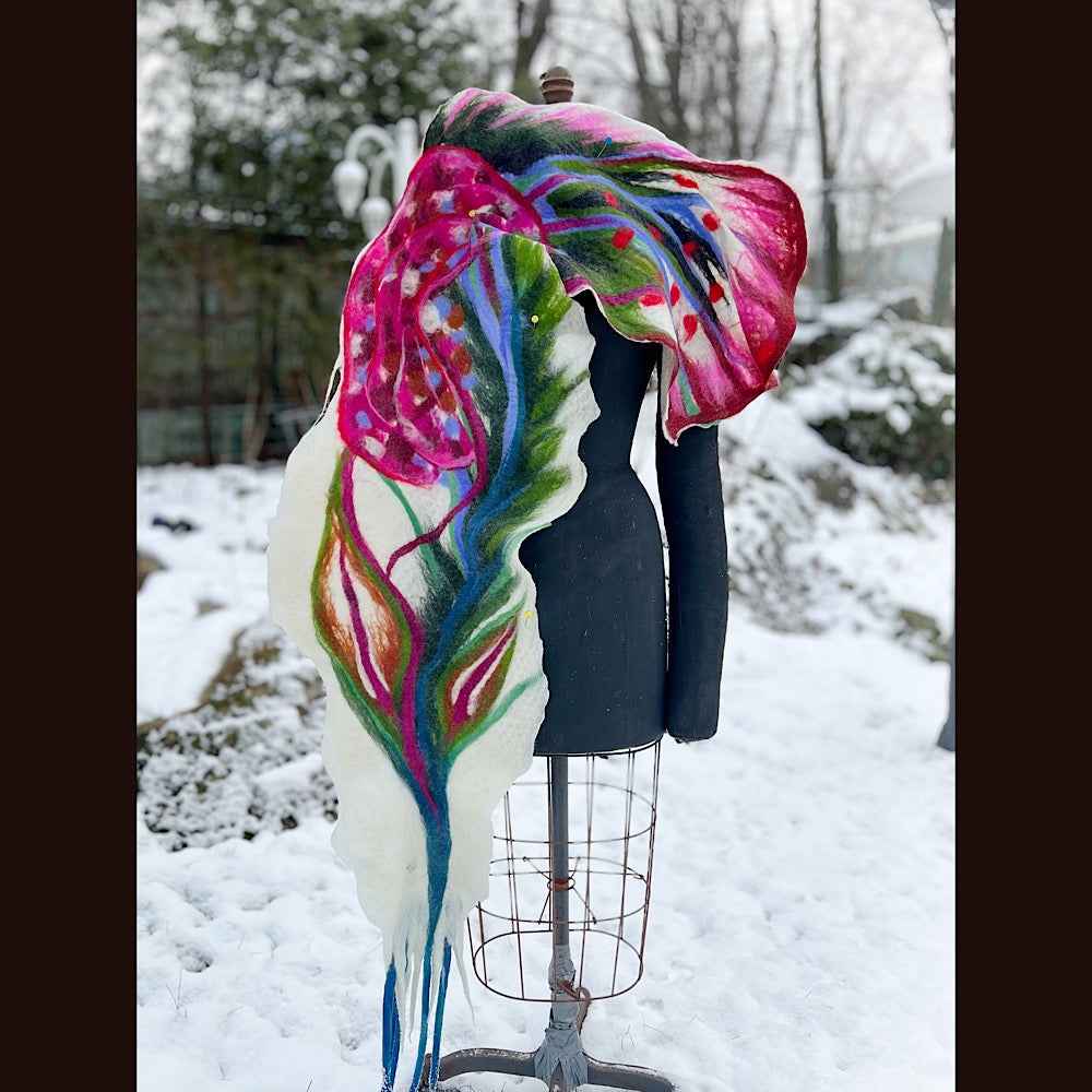 Felted Scarf 73” X 19”