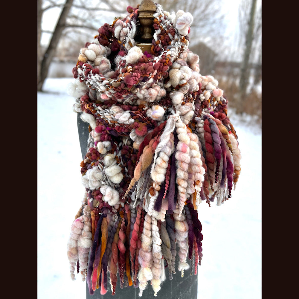 Sucre à la crème (cream and sugar) - Woven scarf- 66” X 10”