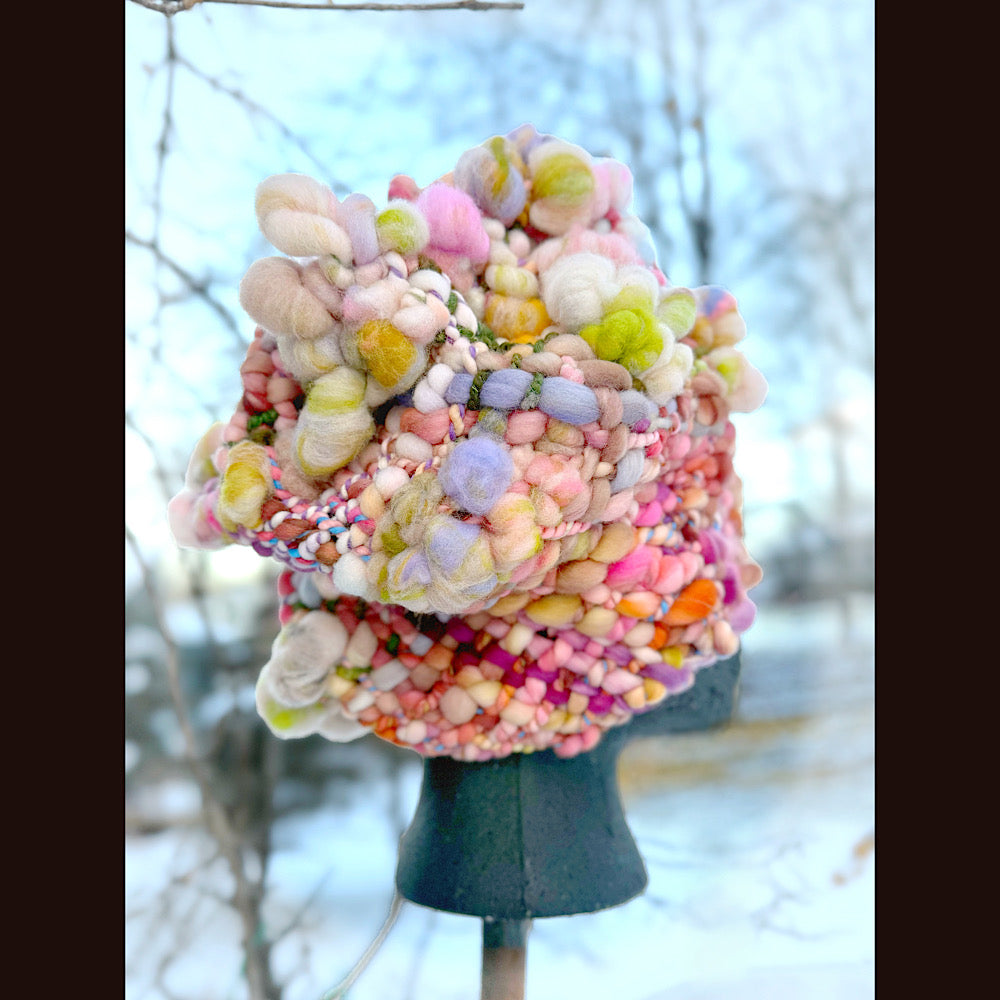 Handmade wool Woven hat 23” medium