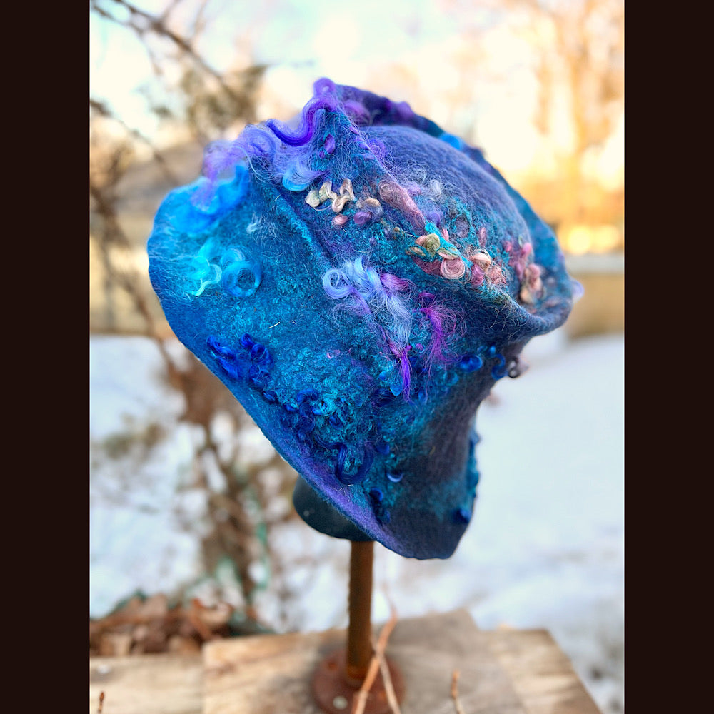 Felted bucket hat with 24” large