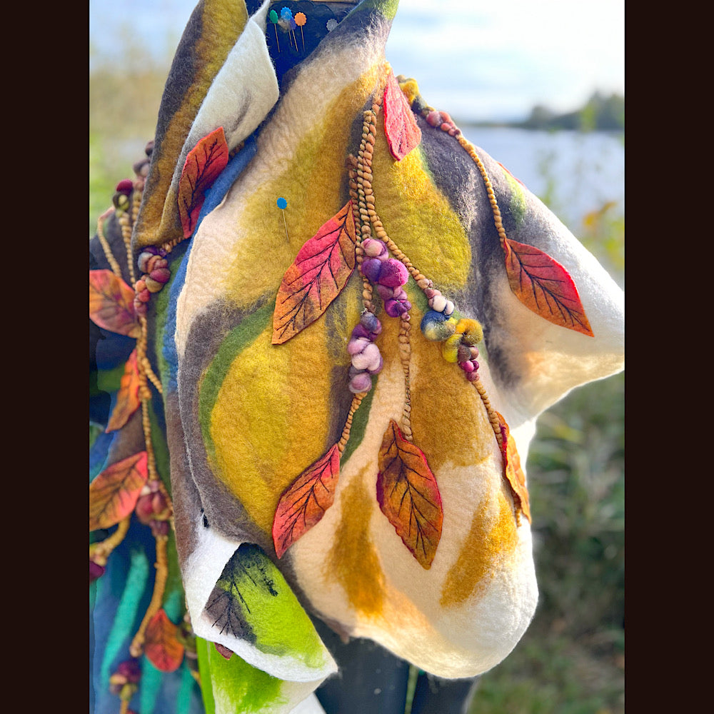 Felted Shawl 68” X 21”