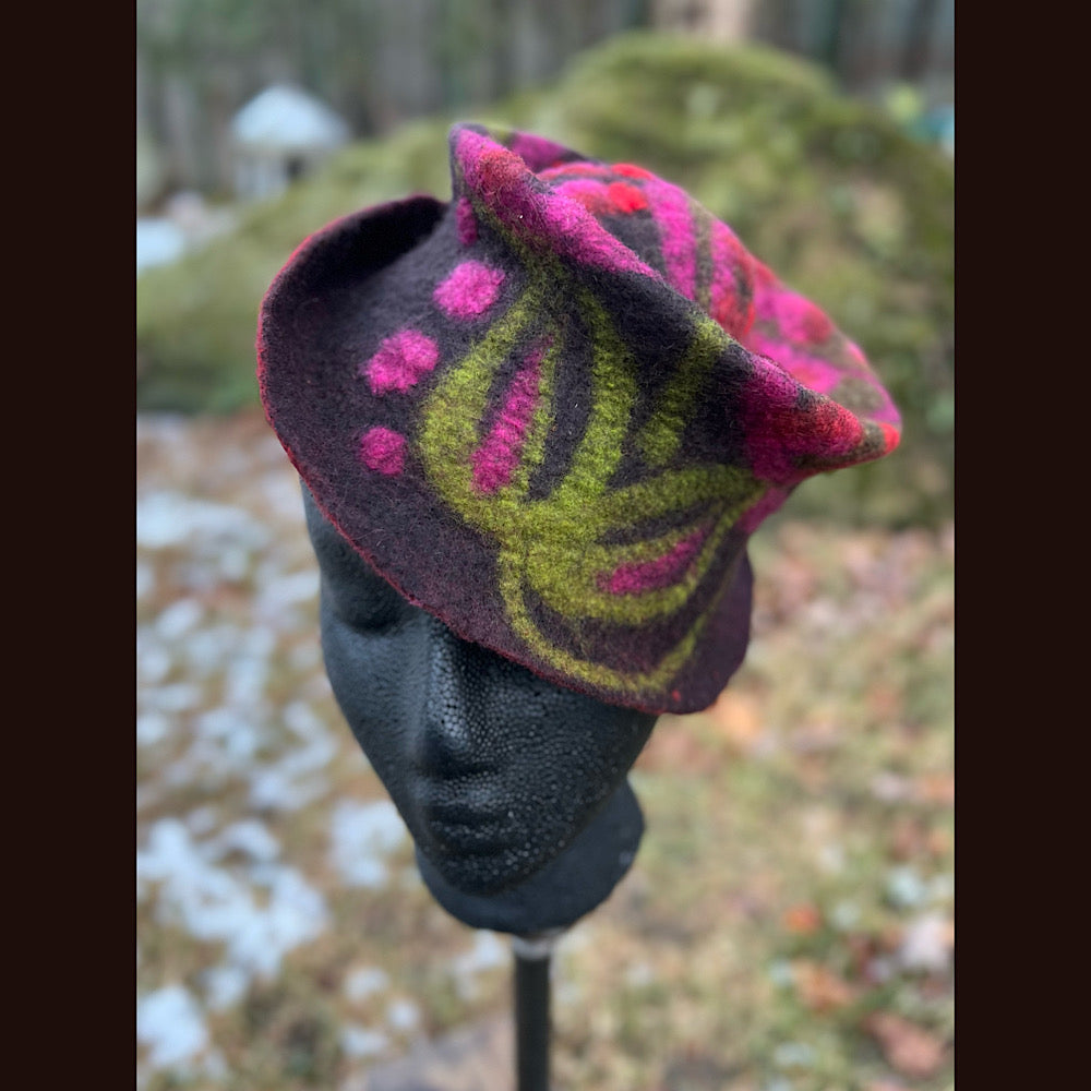 Mini Felted top hat small medium