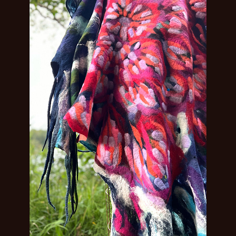 Felted Shawl 90” X 45”
