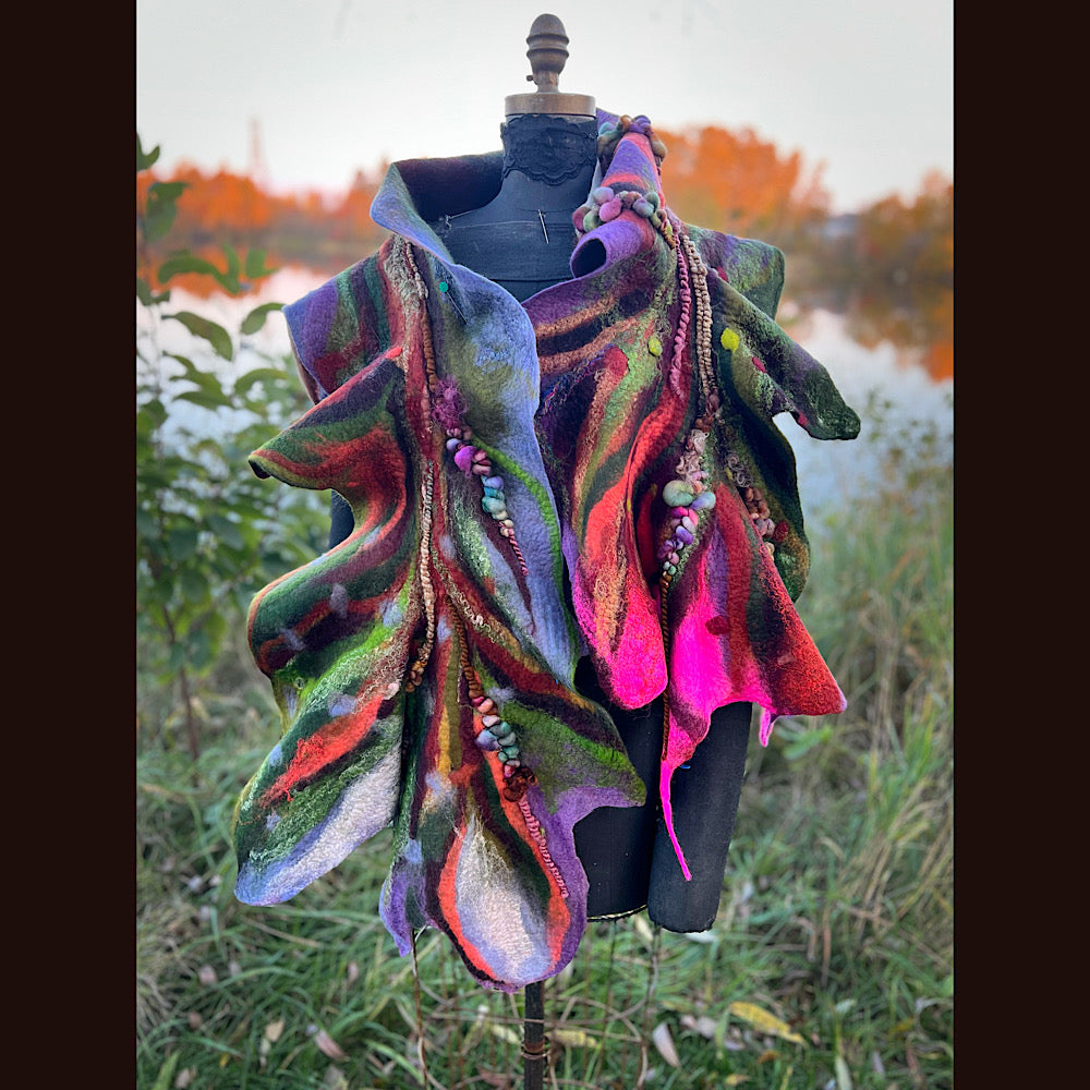 Felted Scarf 72” x 22”