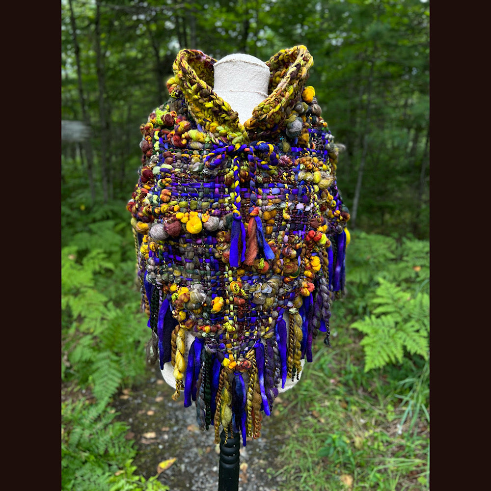 Woven capelet poncho size medium