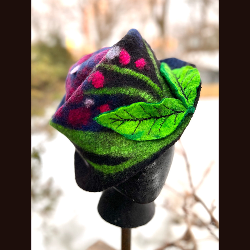 Mini Felted top hat small medium