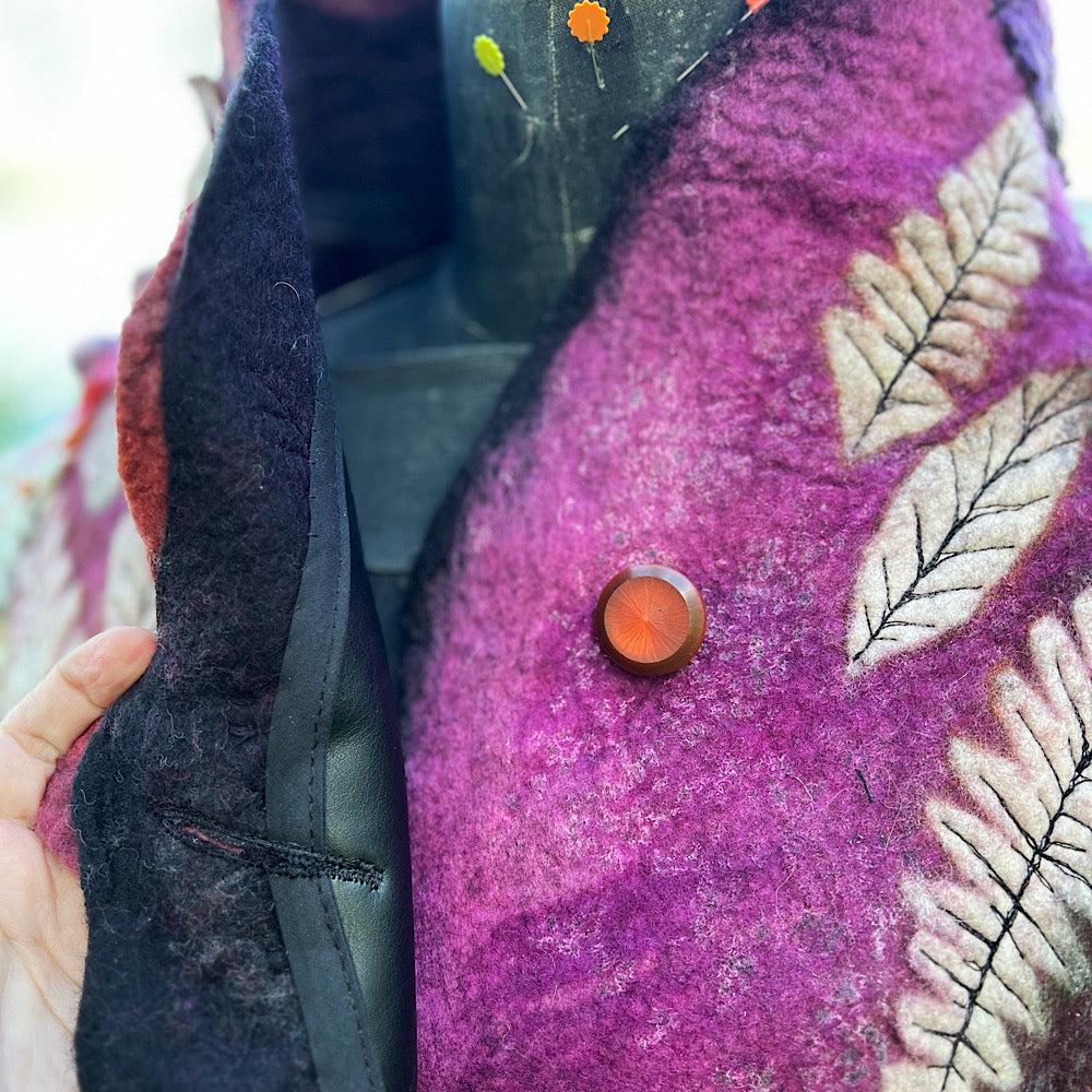 Felted adorned coat Size M-L