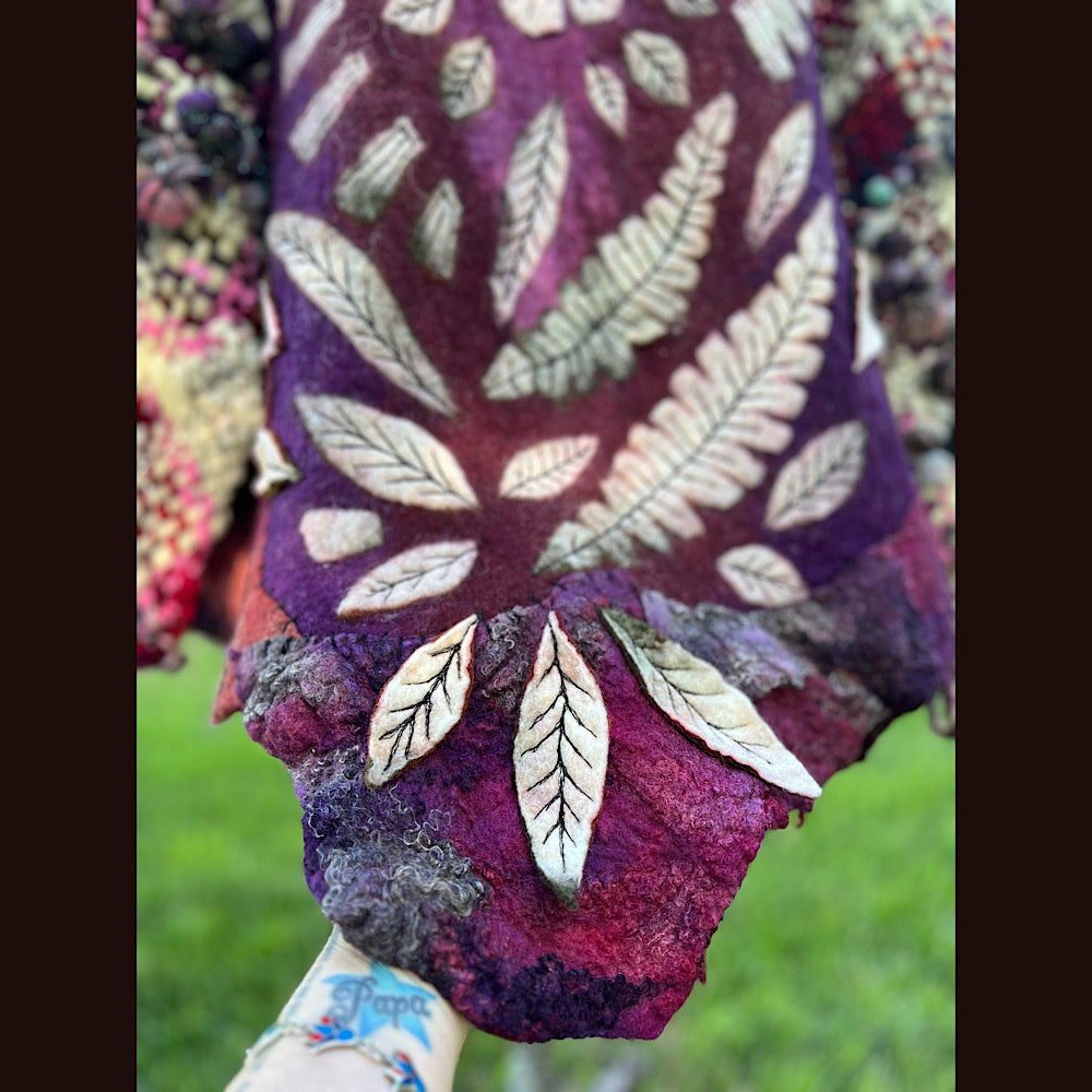 Felted adorned coat Size M-L