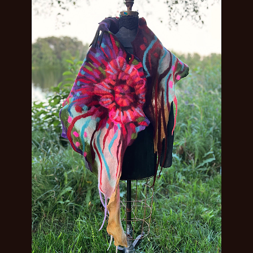 Felted Shawl 118” X 25”