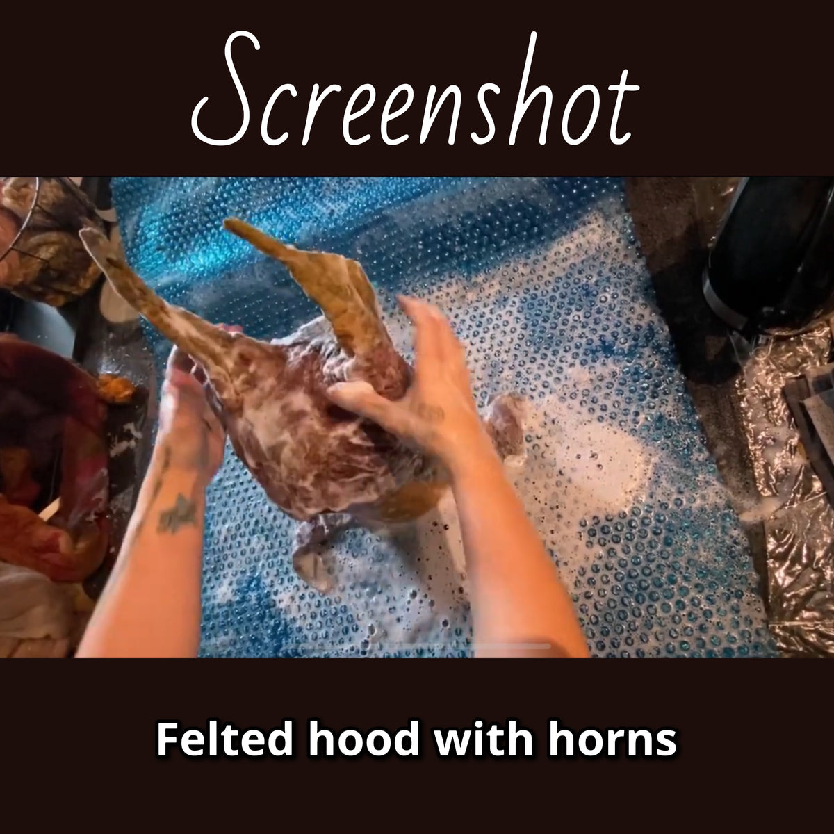 How to felt a hood with horns video tutorial