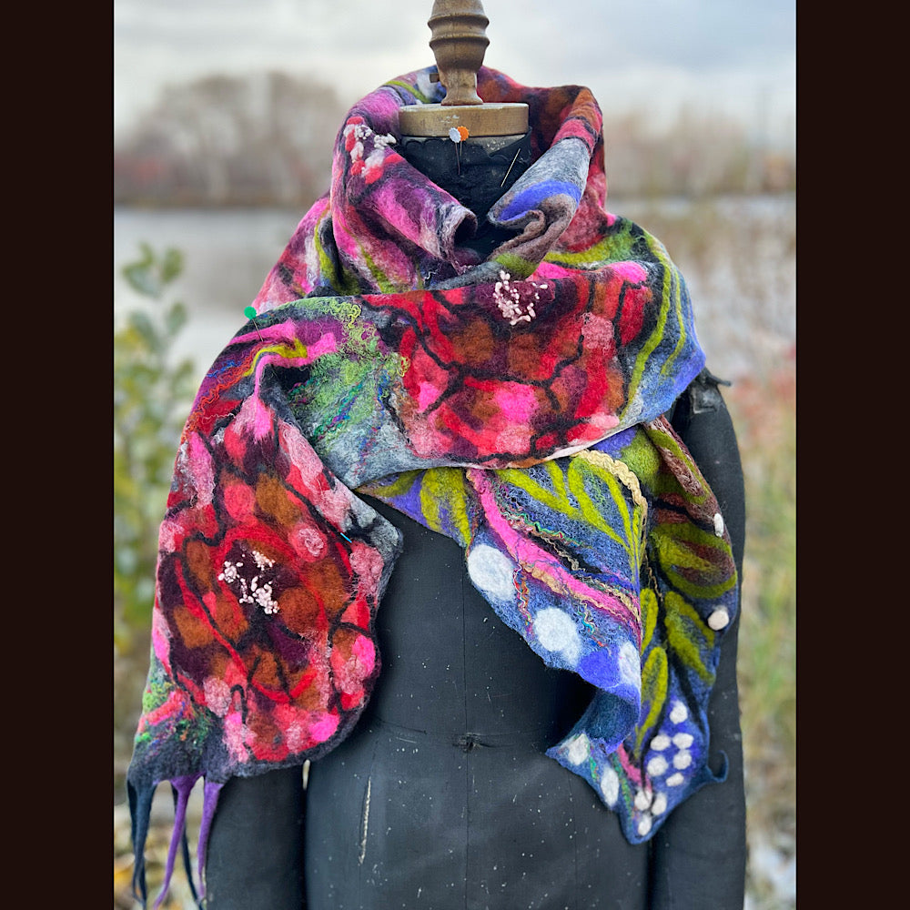 Felted Scarf 77” X 15”