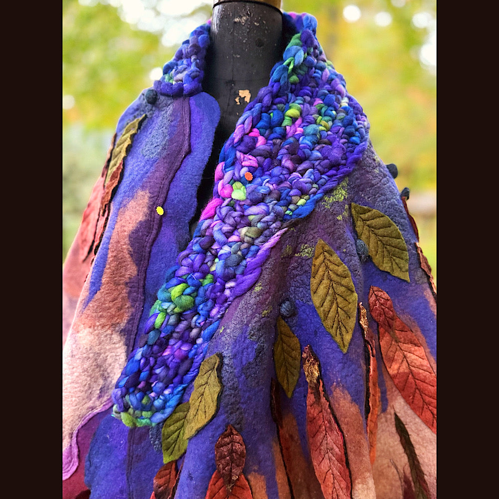 Handmade Felted Wool Scarf 80” X 29”