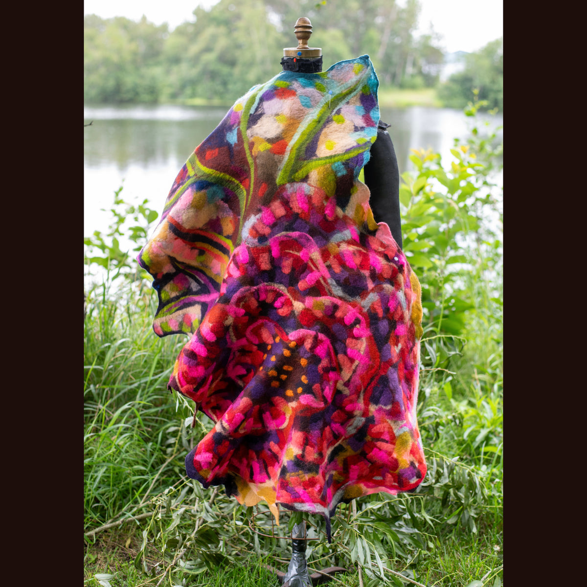 Felted Shawl 80” X 36”