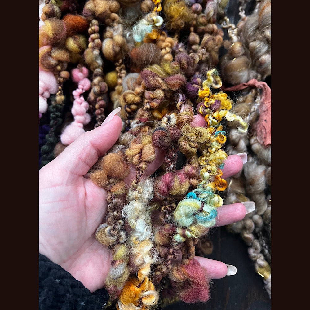 Very Large lot of 5 skeins of art yarn for weaving  14.7 oz