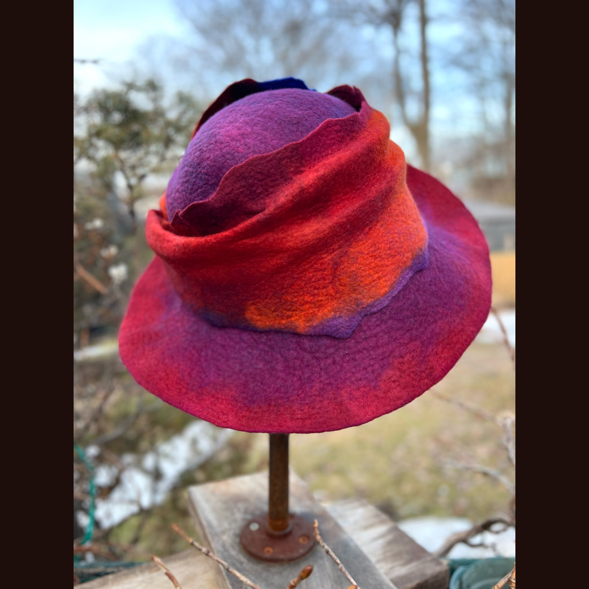 Felted hat with 24” large