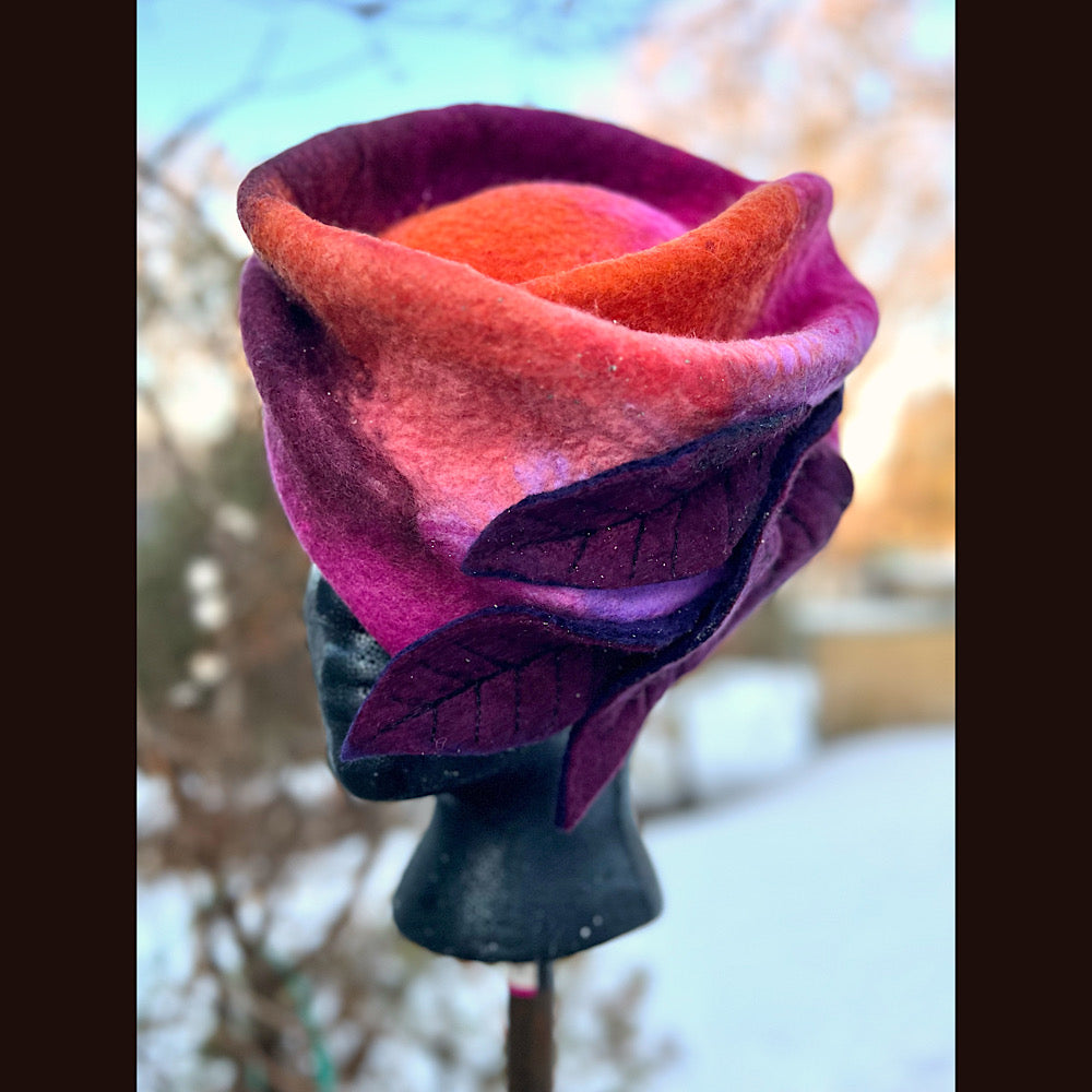 Felted top hat 23” 1/2 medium