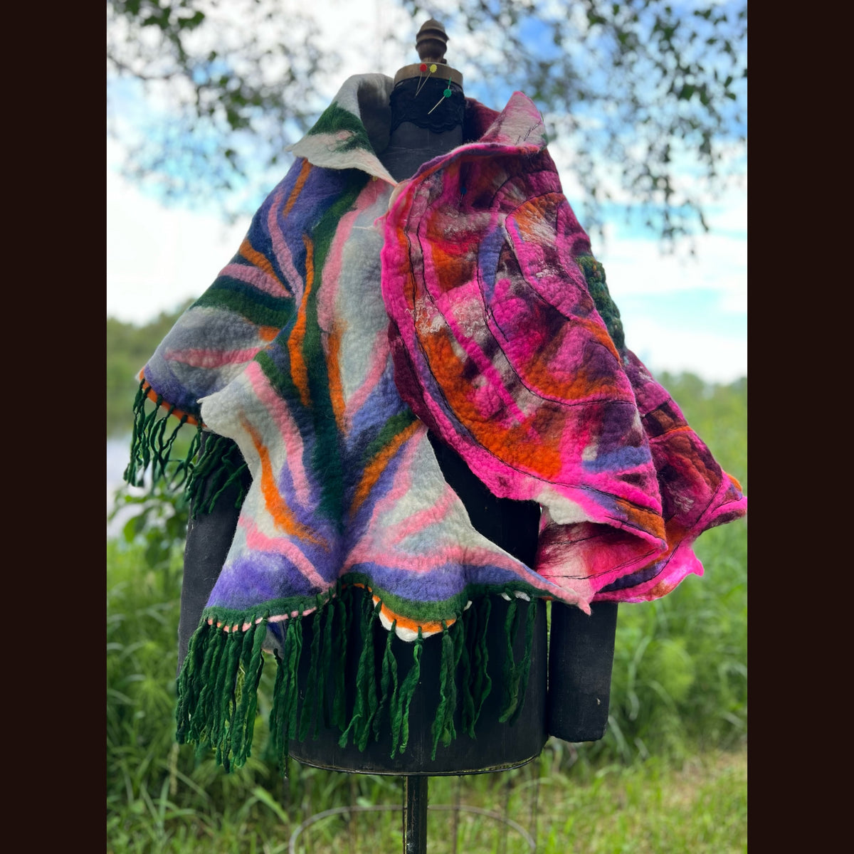 Felted Shawl 64”X 27”