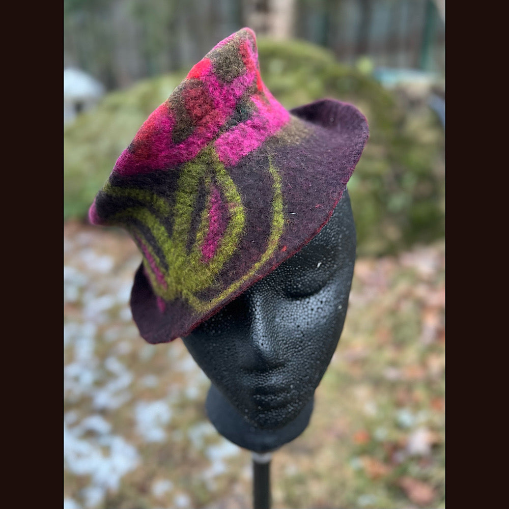 Mini Felted top hat small medium