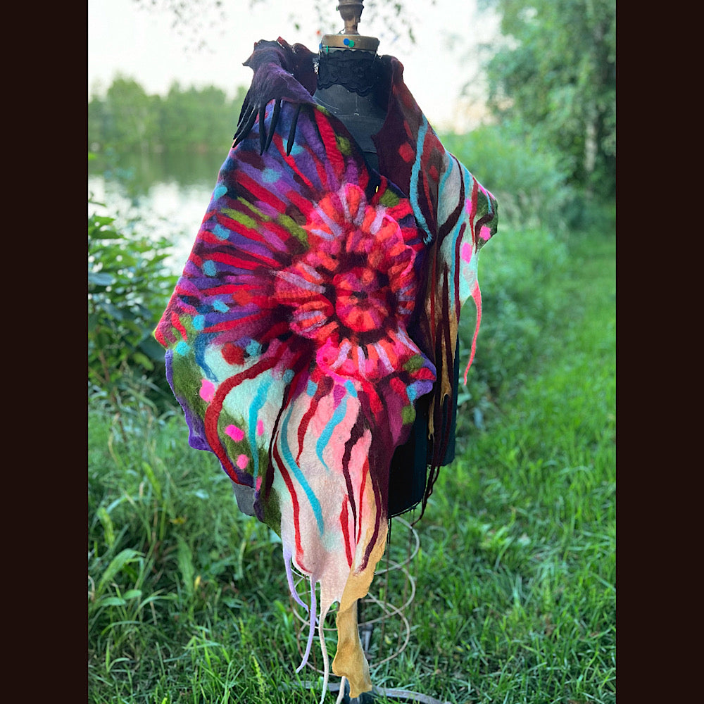 Felted Shawl 118” X 25”