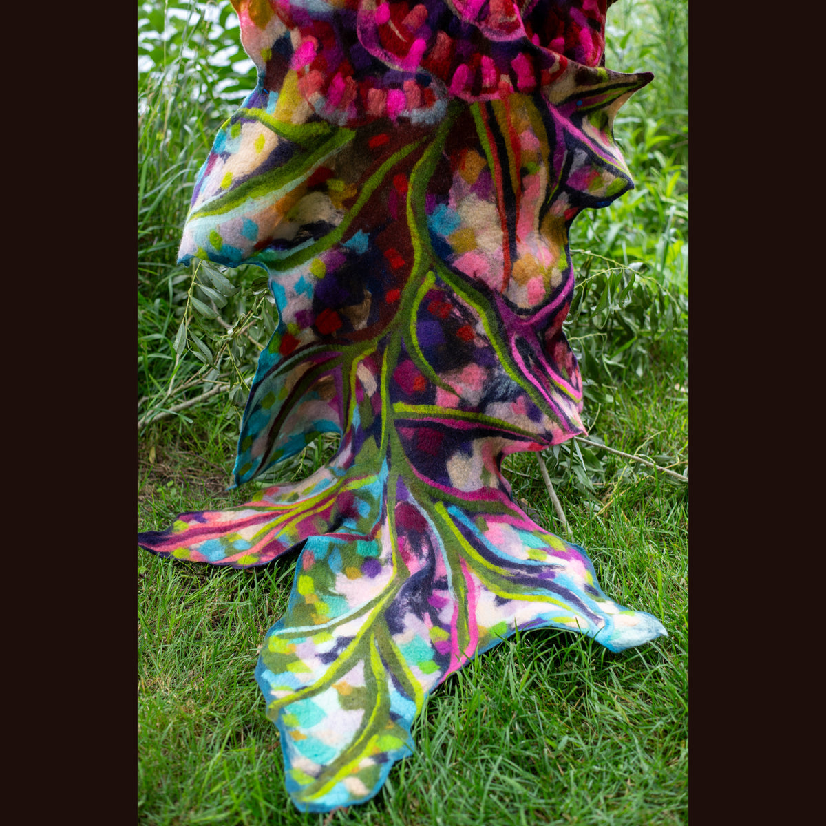 Felted Shawl 80” X 36”