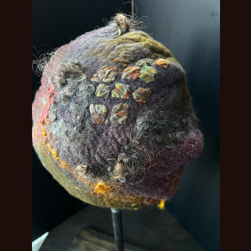 Felted hat beret size large