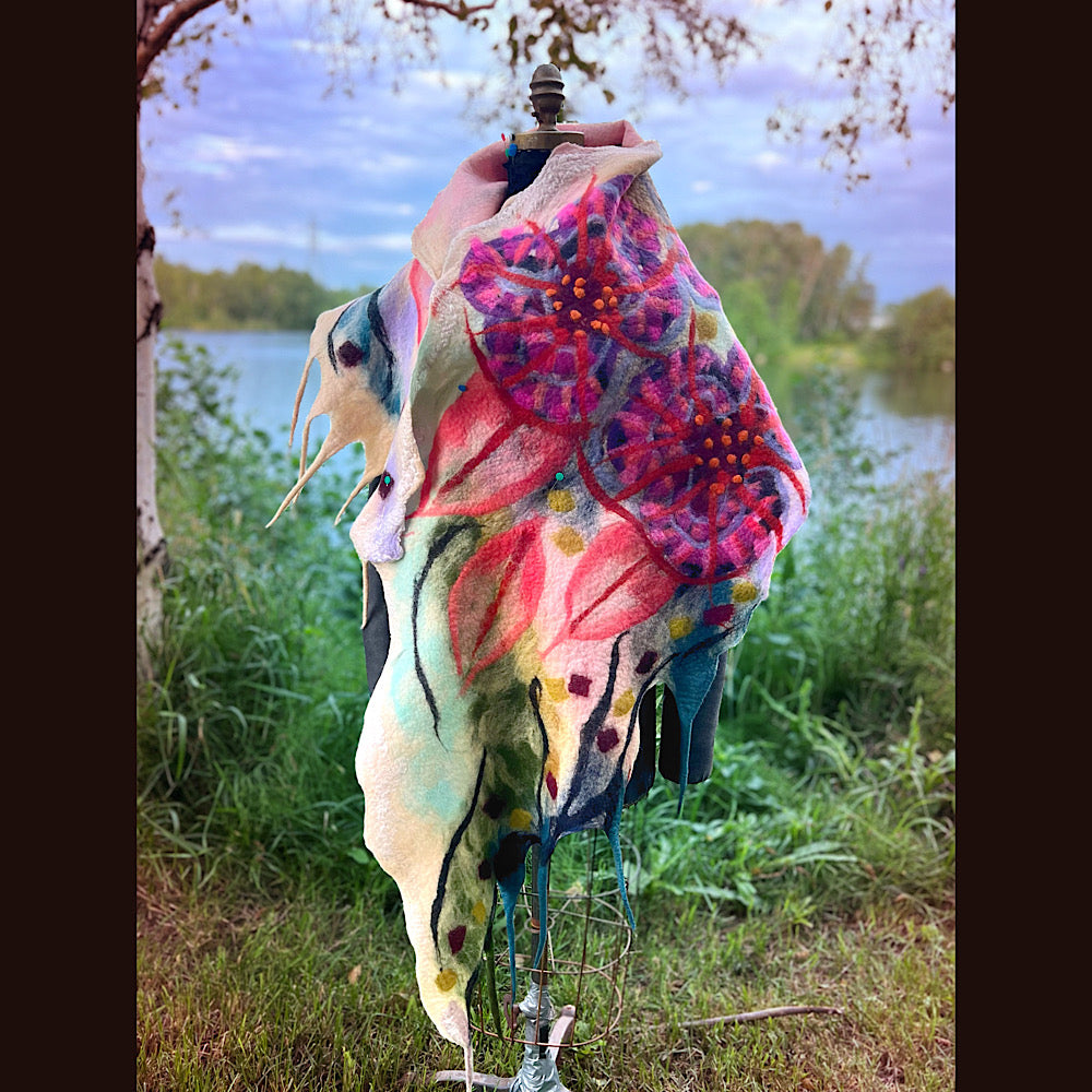 Felted Shawl 92” X 21”
