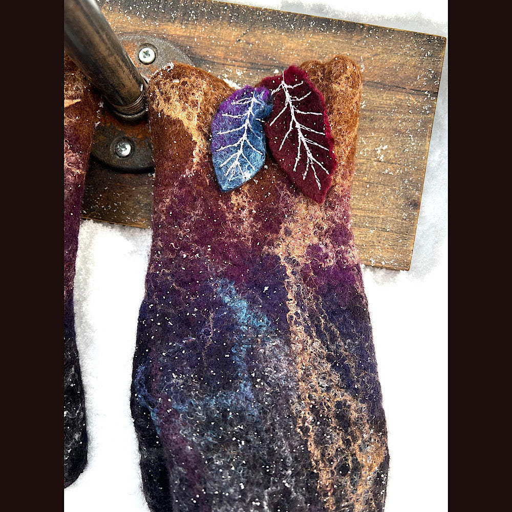 Felted mittens size medium