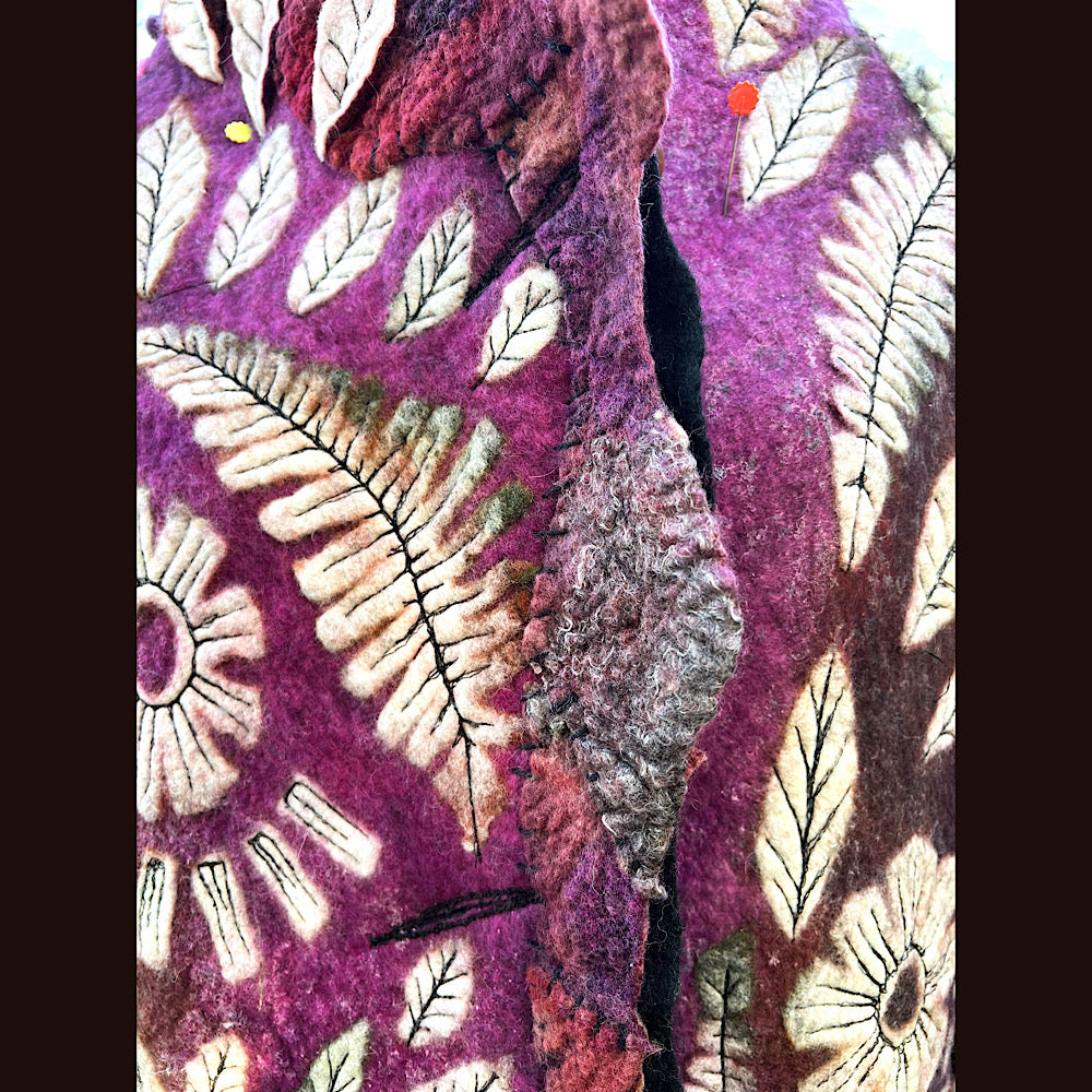 Felted adorned coat Size M-L