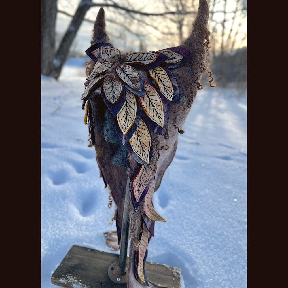 L’esprit des bois felted hood size 24” large