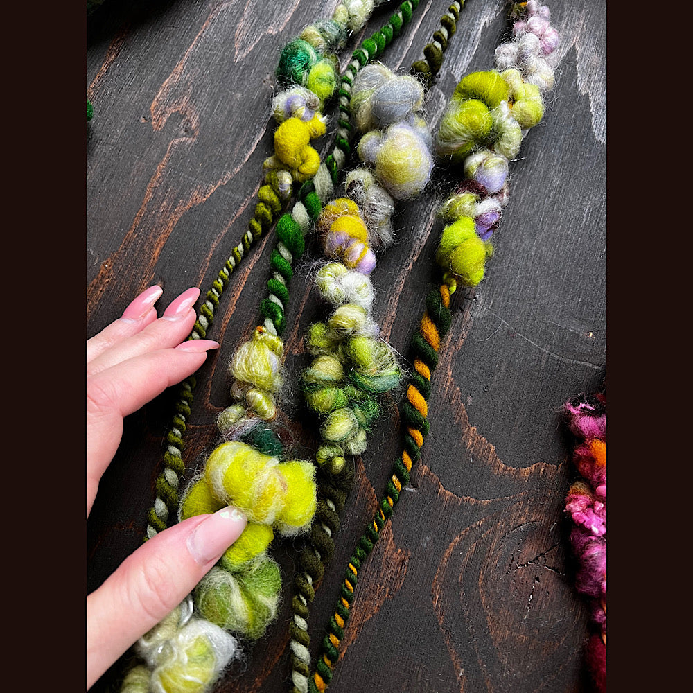 lot of hand spun yarn for weaving  knitting crochet 7 oz