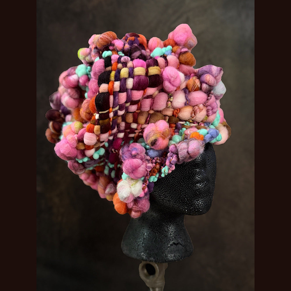 Handmade wool Woven hat 23” medium