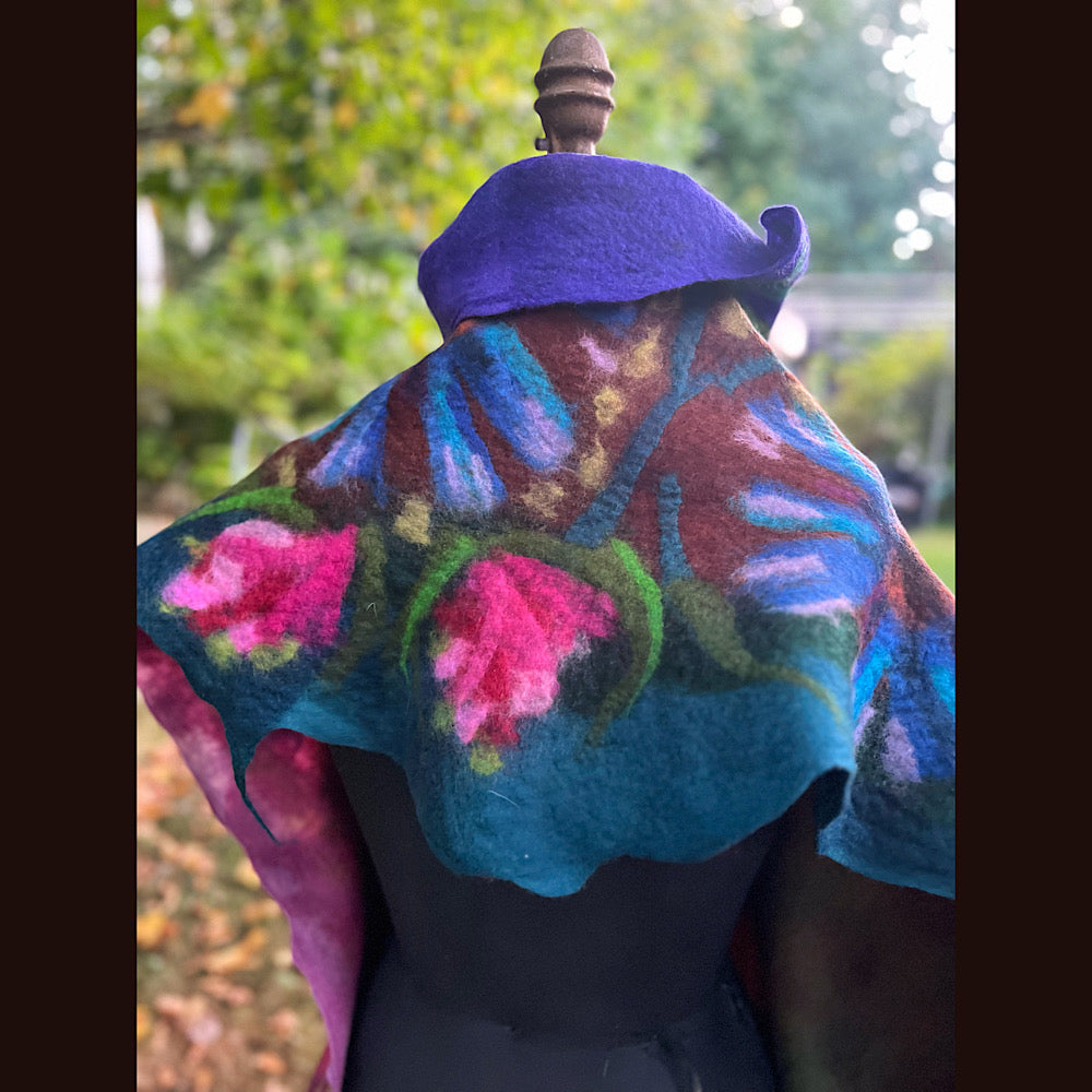 Handmade Felted wool Scarf 86” X 26”