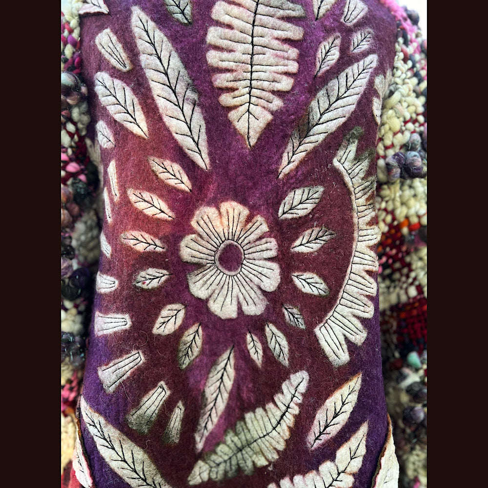 Felted adorned coat Size M-L