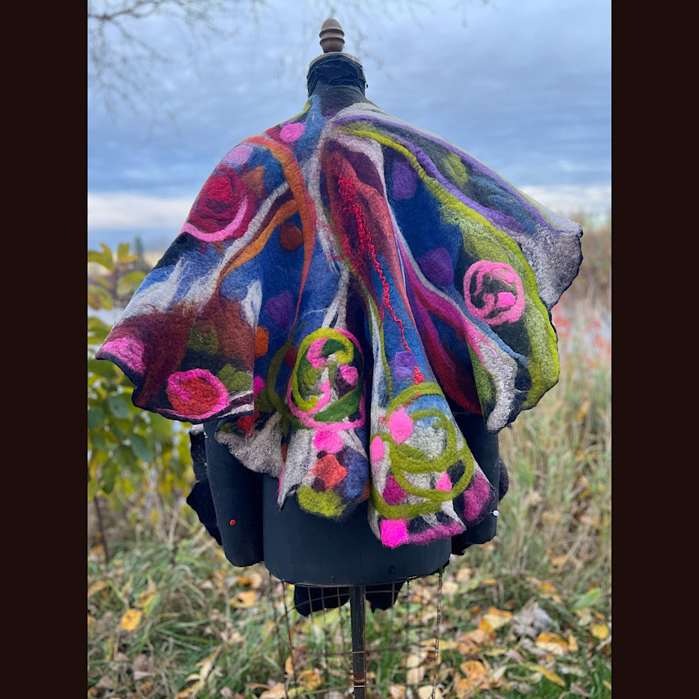 Felted Shawl 84” X 27”