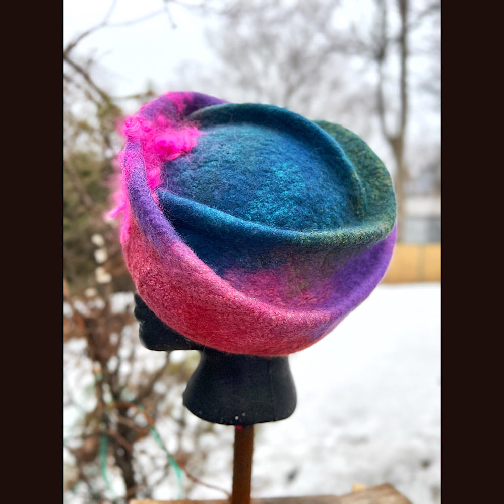 Felted top hat 23” 1/2 medium