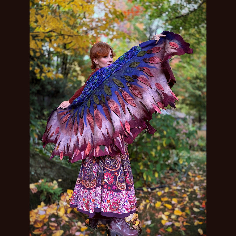 Handmade Felted Wool Scarf 80” X 29”