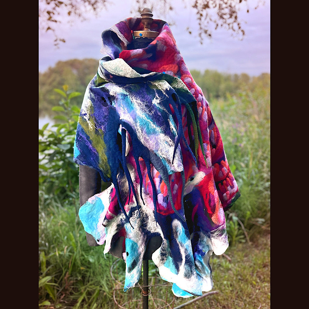 Felted Shawl 90” X 45”