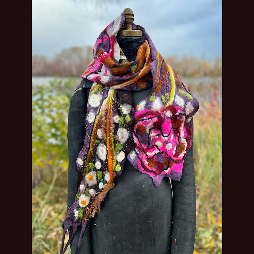 Felted Scarf 84” X 13”