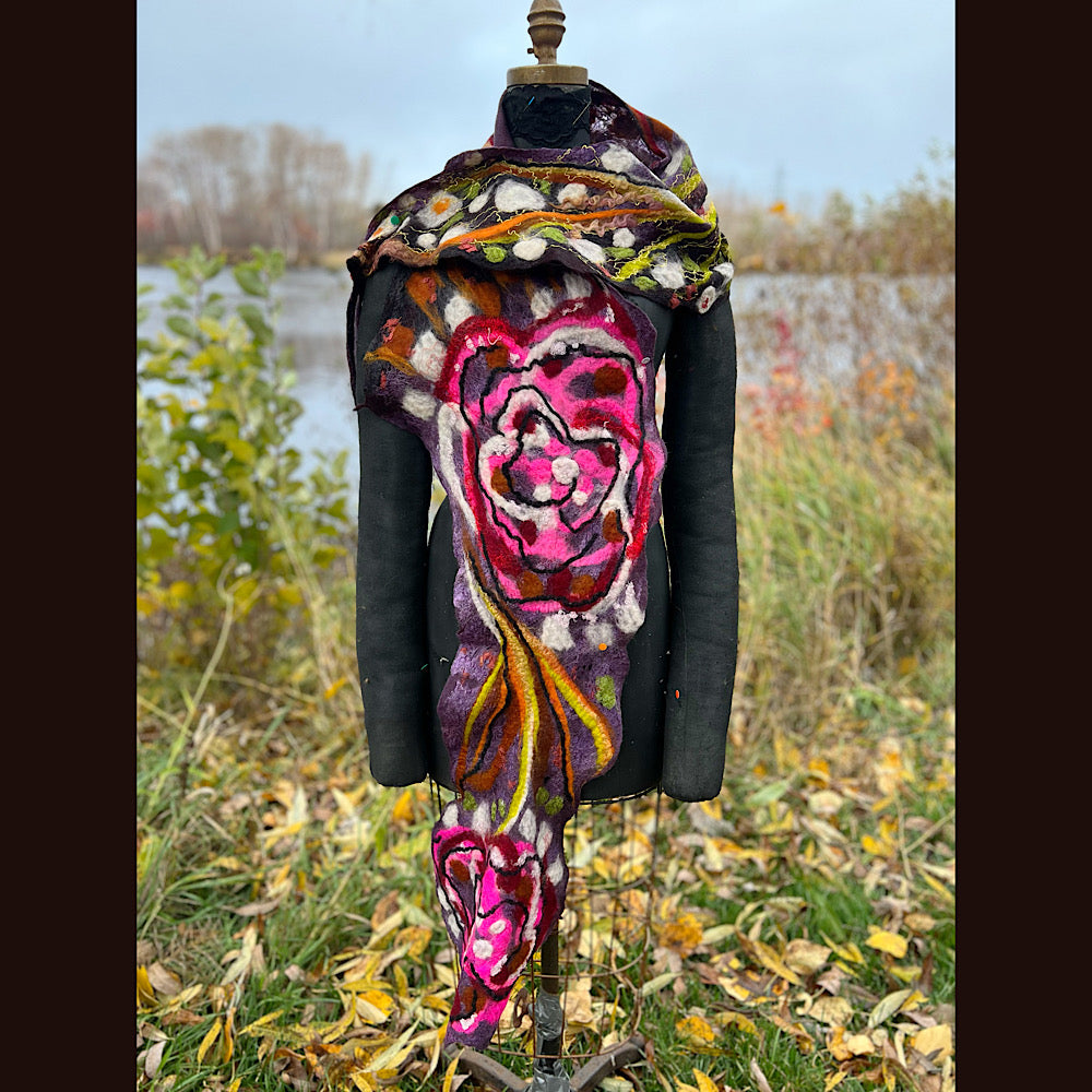 Felted Scarf 84” X 13”